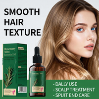Huile Essentielle Hydratante Romarin Menthe pour Soins Capillaires, Aromathérapie, Traitement du Cuir Chevelu, Réduit les Frisottis, Contrôle les Pointes Fourchues