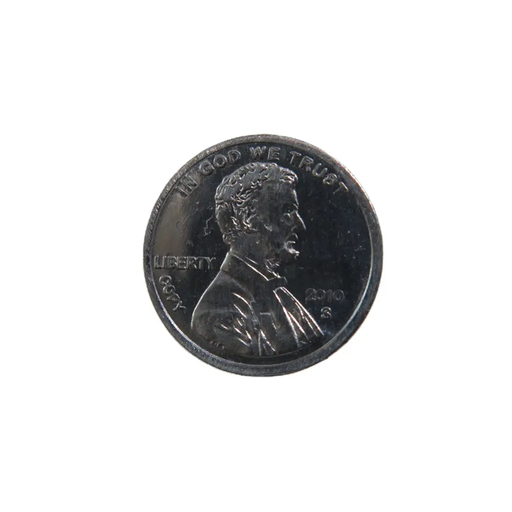 Vente de vieilles pièces de 1 gramme 999 Niobium fin 2010 pièce ronde Lincoln Penny