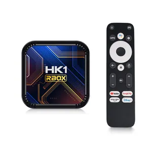 HK1 RBOX K8S Android TV Box Rk3528 Quad Core 2.4G 5G WiFi 4K HDR10 Video movie Smart TV Box With voice remote control