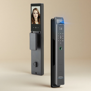 NeweKey Tuya Smart Wood Lock Aluminium-Frontkamera Keyless Entry Video <span class=keywords><strong>Intercom</strong></span> Finger abdruck Gesichts erkennung Nest Connect Cloud - Product Image 1