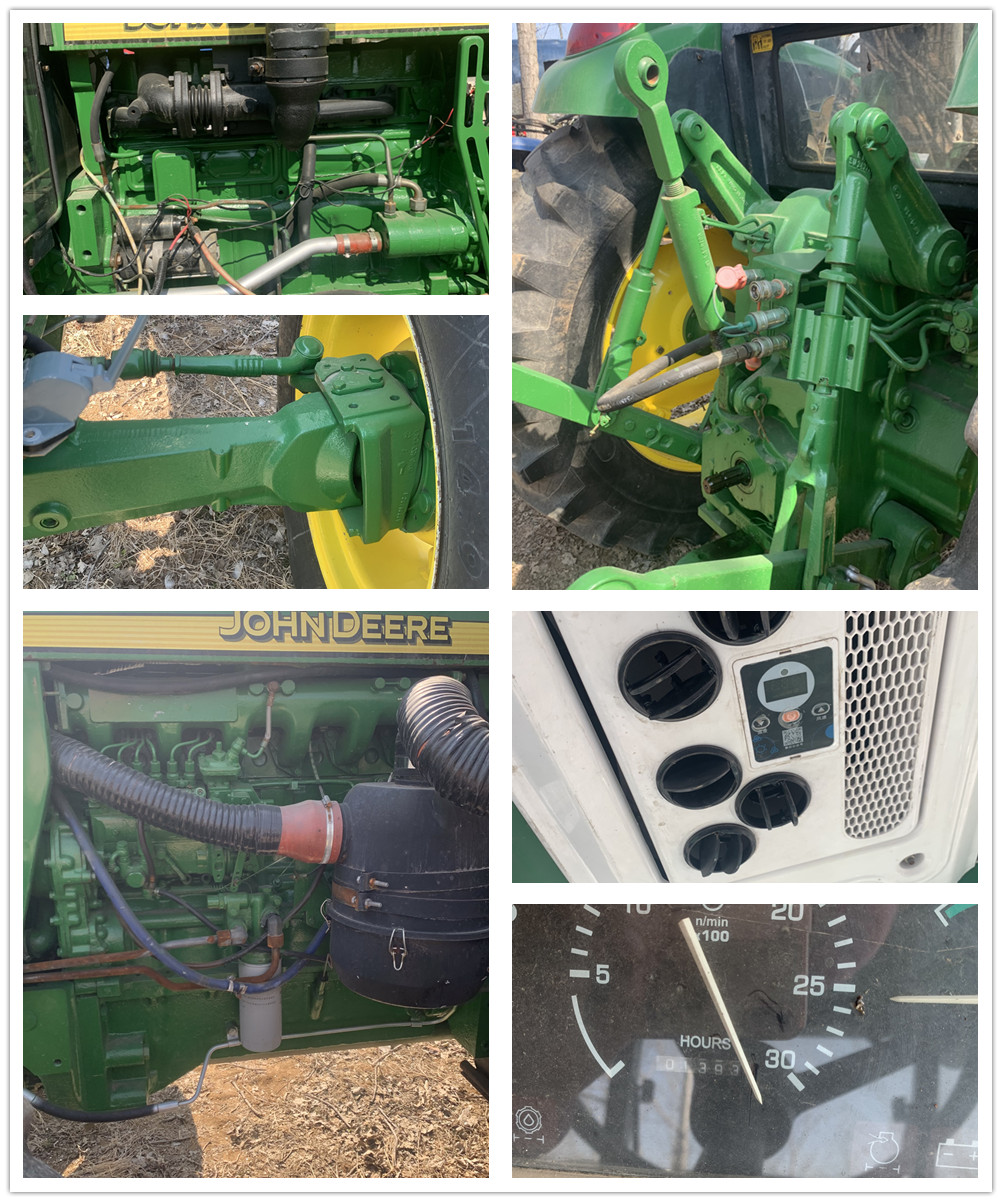 used second hand new wheel tractor 4X4wd john deere 120hp with farming equipment agricultural machinery mini compact loader