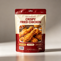 Sacs d'emballage gaufrés à fermeture éclair de qualité alimentaire en PE, type stand-up, pour poulet rôti et cuit au four