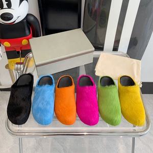 CALF Cow Hide SKIN CLOG SLIPPER Sandalias planas de mula - Product Image 5