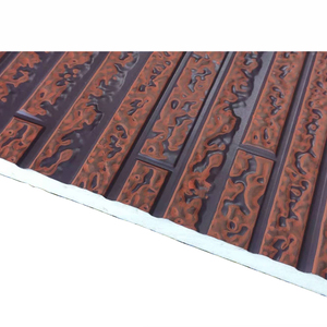 Los paneles sándwich de la espuma de la pu de 16m m revestieron el revestimiento decorativo exterior de la <span class=keywords><strong>casa</strong></span> prefabricada del - Product Image 5