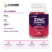 Fabrication sur mesure de suppléments en gommes de zinc à marque privée OEM ODM, soutien du système immunitaire, fabrication sous contrat, 50 mg par portion, 120 gommes