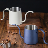 Nouvelle Bouilloire à Café en Acier Inoxydable NIBU pour Infusion Manuelle, Capacité 250 ml, Portable et Écologique pour le Café Filtre à Domicile