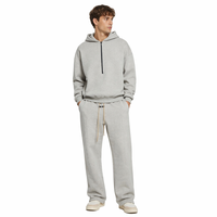 Ensemble sweat à capuche et pantalon streetwear oversize hiver de haute qualité, imprimé, respirant, ample, en coton/polyester tricoté 400g