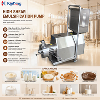 Machine à homogénéiser le lait KINDING, émulsifiant à cisaillement élevé, pompe, mélangeur en ligne à haute viscosité, acier inoxydable 316L, moteur ABB