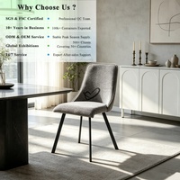 Chaise de salle à manger en velours OKAY Distributor Supply, facile à nettoyer, pour appartement et usage commercial, chaises de salle à manger rembourrées
