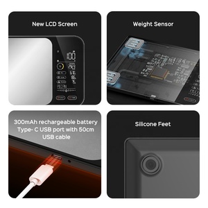 스마트 뉴트리션 11lb 스테인리스 스틸 & ABS 전자 주방 저울 AI 음성 자동 정확한 무게 측정 배터리 구동 - Product Image 4