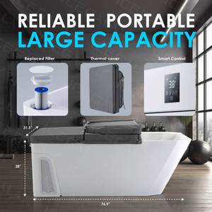 U.S. Local Stock All in Cold Plunge Tub with Build in Chiller Equipment for Athlete Ice Bath Fitness Recovery - Product Image 2