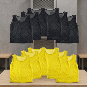 Unisex Breathable Mesh Training <b>Vest</b> Sleeveless Solid Color Yellow <b>Black</b> Adult Sport Jersey Regular Fit All Seasons - Product Image 3