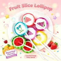 Snoepgoed groothandel OEM/ODM op maat gemaakte private label fruitmotieven gemengde fruitsmaak harde gesneden snoepjes lolly's