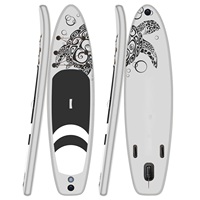 Planche à pagaie gonflable noire pour adultes, planche de surf debout pour hommes