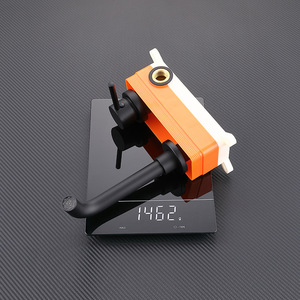 Robinet de lavabo mural moderne à deux trous <span class=keywords><strong>en</strong></span> acier inoxydable brossé avec cartouche céramique et poignée unique – Qualité supérieure - Product Image 6