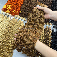 Cheveux humains bouclés italiens 12A pour tresses bohèmes, en vrac, sans trame, cheveux indiens vierges, noir de jais, 100g, pour tressage