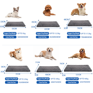 Weiche, waschbare rechteckige Bettmatte für Katzen und Hunde, für Transportboxen, mit rutschfestem Boden - Product Image 4