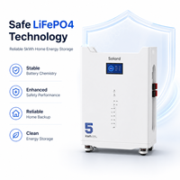 Batterie de stockage d'énergie domestique 5kWh, 51V 100Ah, haute efficacité, LFP, 512V 100Ah, prix de gros, 15 unités en connexion parallèle