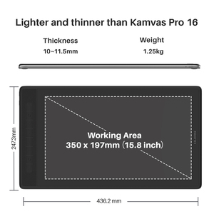 <span class=keywords><strong>Tablette</strong></span> <span class=keywords><strong>graphique</strong></span> <span class=keywords><strong>Huion</strong></span> Kamvas Pro 16 2.5K 8192 niveaux avec écran pour la conception et le dessin - Product Image 4