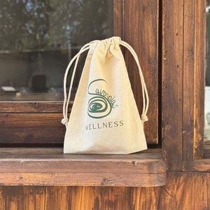 High Quality Organic Cotton <b>Drawstring</b> Bag Recyclable Durable Customized Size Wholesale Promotional <b>Pouch</b> - Product Image 5