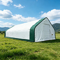 Structure en acier galvanisé robuste, style moderne, toit imperméable en PVC, grand modèle double couche, portable, industriel, pour extérieur