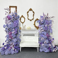 Arche de fleurs artificielles réalistes vertes de la série Monet Wild Lotus pour décoration de jardin et arrangements de mariage style forêt