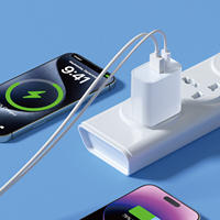 Chargeur USB-C à port unique certifié CE QC3.0 EU 25W à charge rapide avec protection OVP OTP pour Samsung et iPhone