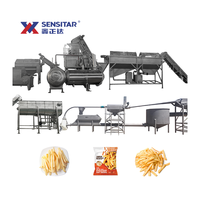 Ligne de production entièrement automatique de frites surgelées et de chips/bâtonnets de pommes de terre Sensitar, norme européenne, contrôle PLC, multi-tension