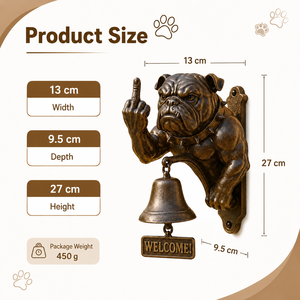 Figura Decorativa de Perro de Resina Estilo <span class=keywords><strong>Americano</strong></span>, Campana de Bienvenida para Decoración de Entrada o Porche - Product Image 5