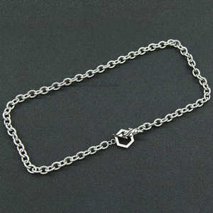 Sweet Cool <b>Titanium</b> Steel 0 <b>Chain</b> Necklace Accessory Neck <b>Chain</b>, Geometric Buckle Clavicle <b>Chain</b> Tanjing Fashion Lijing Necklace - Product Image 2