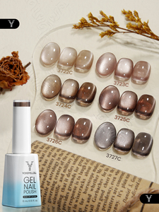 YOKEFELLOW 3722-3727C Esmalte de Uñas en Gel Efecto Ojo de Gato 15ml, Set de Esmaltes de Uñas en Gel UV en Colores Otoñales - Product Image 1