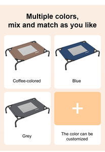 <span class=keywords><strong>Lit</strong></span> <span class=keywords><strong>de</strong></span> camping pour animaux <span class=keywords><strong>de</strong></span> compagnie pliable, amovible, lavable, respirant, surélevé pour chiens et chats, en fer solide et en plastique - Product Image 6