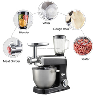 Robot culinaire multifonction 4-en-1 électrique 1500W avec batteur mélangeur planétaire, hachoir à viande et pétrin 7,5L/8,5L
