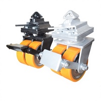 Roda Kontainer Pengiriman Baja Nylon Polyurethane 3T 5T 10T dengan Twistlock dan Rem, Tahan Lama, Peredam Guncangan