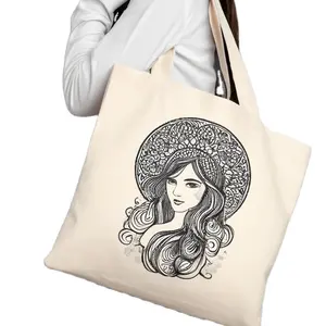 Durable Cotton Canvas Plain Custom Logo Silkscreen Printing Digital Printing Shopping Tote Bag