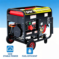 Groupe électrogène diesel silencieux 5 kW triphasé 50 Hz double tension 220 V 380 V avec ATS, modèle en coffret pour usage résidentiel et commercial