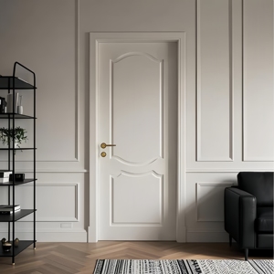 2025 NewMinimalist Design <span class=keywords><strong>Cadre</strong></span> de <span class=keywords><strong>porte</strong></span> <span class=keywords><strong>intérieur</strong></span> en bois blanc unique Dernier bois massif fini avec <span class=keywords><strong>porte</strong></span> principale unique peinte - Product Image 2