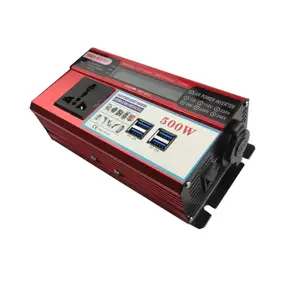 최적의 가격 500W 1000W 12V 24V DC/AC 110V 220V 다기능 수정 사인파 전원 인버터 LCD 디스플레이 및 4 USB 포트