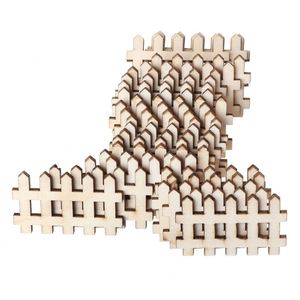 Wholesale Wooden Fence Garden Crafts <b>Miniature</b> Lawn Fence for Fairy Garden and Dollhouse Decorations Dropshipping - Product Image 2