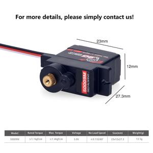 Servomoteur numérique Micro boîtier de direction pour Drone RC modèle de voiture 2g 3.7g 4.3g 6g 8g 9g 17g 25g accessoire avec dents en plastique métallique - Product Image 3