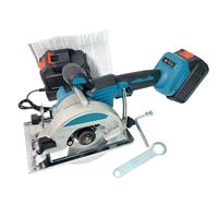 Scie Circulaire Électrique sans Balais à Une Main Portable, Machine Industrielle DIY pour la Coupe de Pierre et Bois, Scie Électrique Lithium