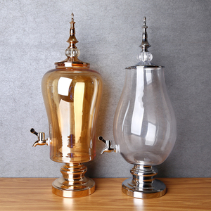 Factory Direct European Electroplated Faucet <strong>Wine</strong> Glass Bottle <strong>Container</strong> for Hotel Buffet - Product Image 2