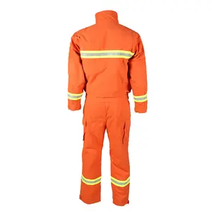 EN Fire Suit Fireman Clothes Suit Meta-aramid Fire Resistant Safety Firefighter Coverall