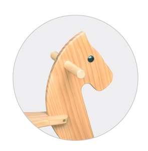 Juguete clásico de caballo mecedora de madera Natural con respaldo de Pedal seguro, mano de obra fina <span class=keywords><strong>para</strong></span> niños, artesanías de madera, cajas de madera, letreros de pared - Product Image 2