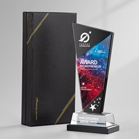 Trophée en cristal personnalisé |   Récompense de champion avec gravure gratuite |   Cadeau d'honneur pour la compétition d'entreprise