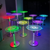 Table de bar intelligente de style moderne, éclairage intelligent, mobilier de bar élégant et innovant