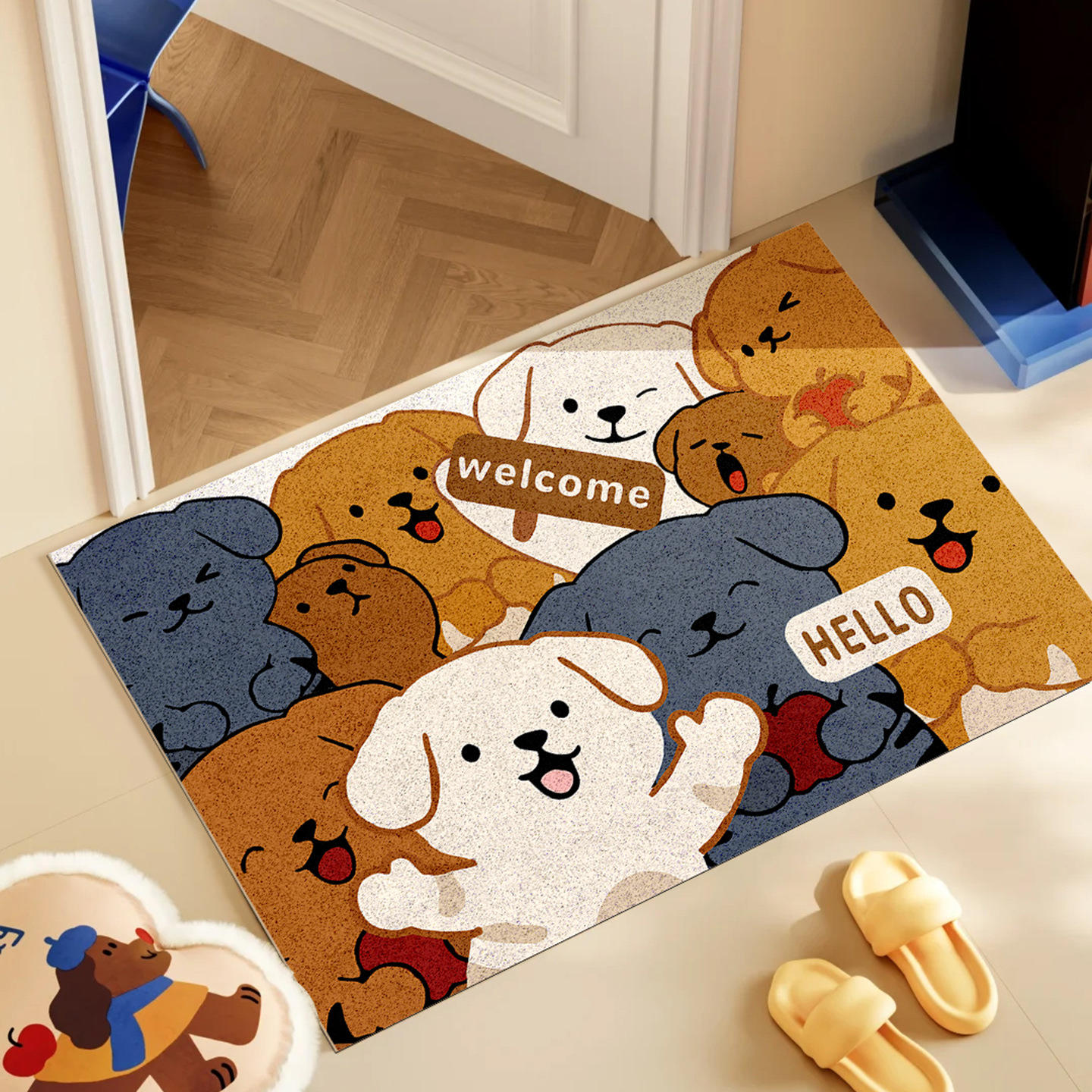 Linda fiesta de cachorros