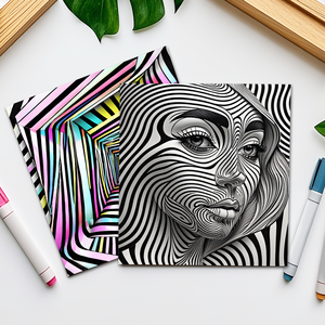 Illusionäres Farbblock-Zeichen buch Trippy Geometric Art Drawing Book Kreatives optisches Illusions-Zeichen buch für Erwachsene - Product Image 3
