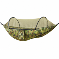 Hamac de camping portable avec moustiquaire, pour 1 à 2 personnes, idéal pour les voyages en plein air, la randonnée, le camping, le jardin, la plage, les pique-niques