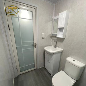 豪华便携式厕所中国大20英尺工业预制别墅小房子，带阳台和客厅 - Product Image 5